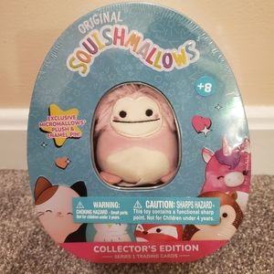 Brina the Bigfoot Squishmallows Collector's Tin and Trading Cards
